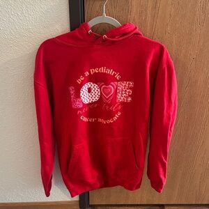 Just Hoods Red Graphic Hoodie